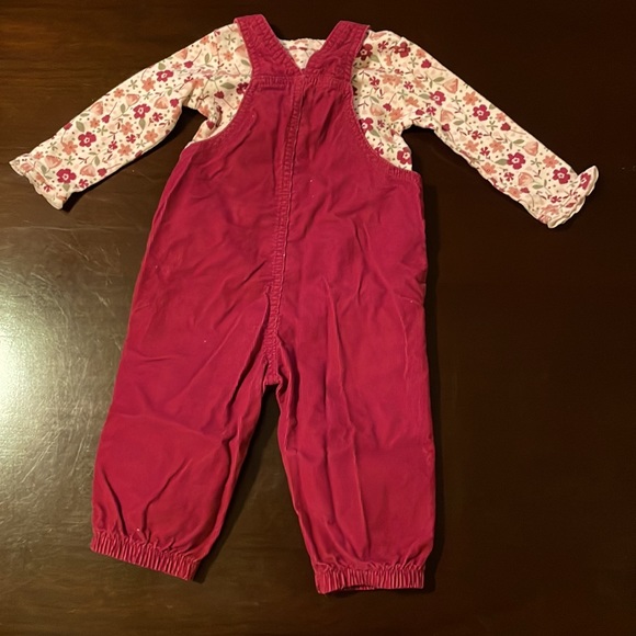 Carters just you 9 months corduroy overall set - Picture 2 of 2